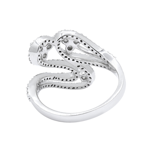 Anillo de Diamantes Preciosos con Certificación IGI, Diseño Geométrico Romántico, Joyas Memoria, Hecho a Mano en Oro Blanco de 18k, Estilo Eternidad para Mujer - Product Image 5