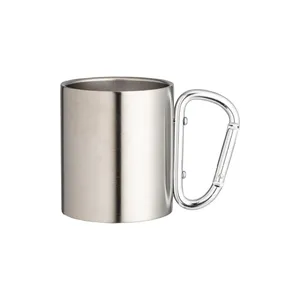 Mug en acier personnalisé de 200 ml avec mousqueton – Gadgets de boisson personnalisables - Product Image 4