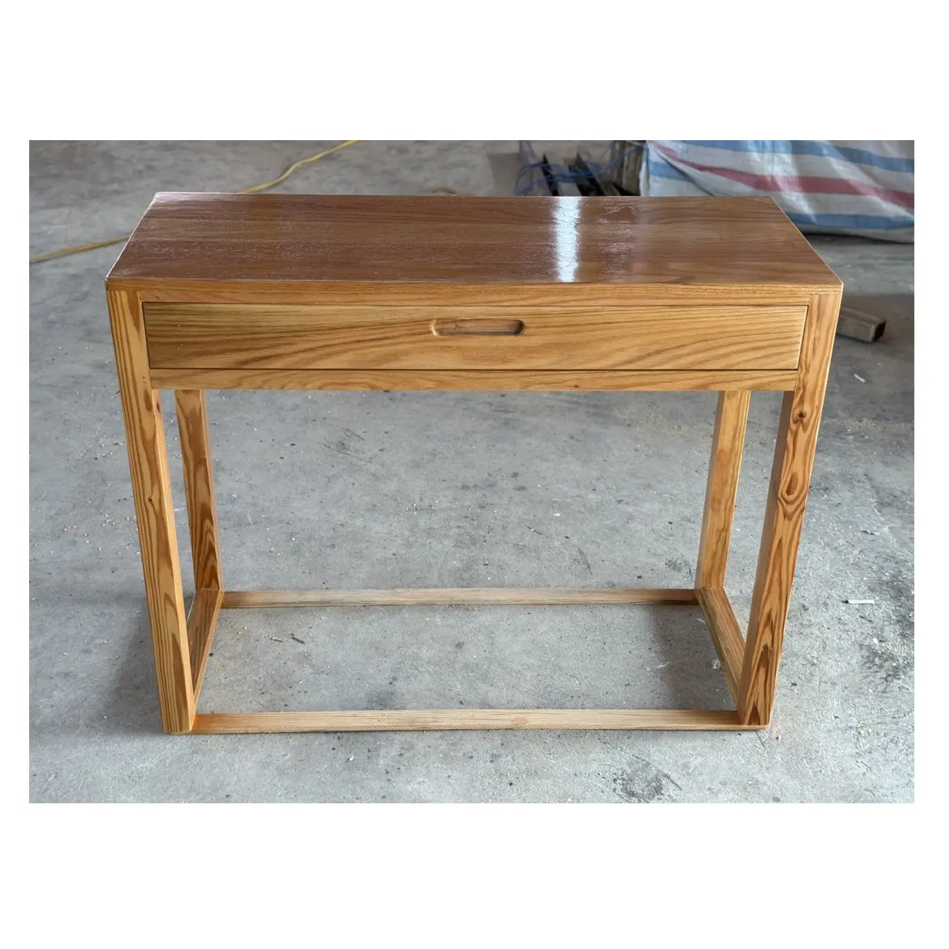 Miglior prezzo nuovo Design Make Up tavolo realizzato In legno di quercia e pino 100x40x78 cm multiuso mobili In legno realizzati In Vietnam