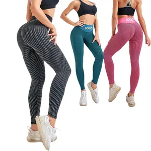 Womens sáng bóng bóng cao eo yoga quần co giãn Workout Dance Skinny xà cạp