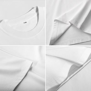 T-shirt court unisexe avec logo personnalisé sérigraphie 100% coton épais noir bleu décontracté 180 grammes en vrac épaule tombante - Product Image 4