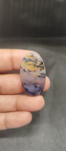 พลอยเดนไดรต์อะมีทิสต์แท้ 100% คุณภาพสูง ทรงหลังเรียบ สำหรับทำจี้ แหวน สร้อยคอ เครื่องประดับ - Product Image 4