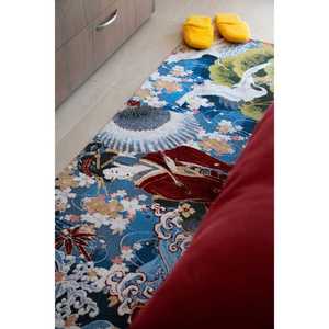 Tappeto Runner di Design Italiano 55x180cm Lavabile Jacquard Antiscivolo Morbido Poliestere Cotone Design Orientale per Uso Domestico Excelsa - Product Image 3