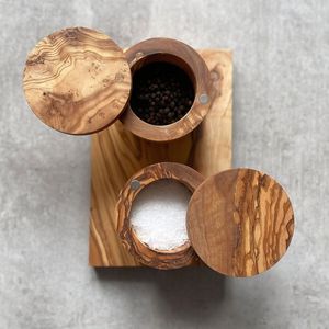 Matériel en bois de chêne ustensiles de cuisine de grande taille sucrier avec plateau motif d'aspect attrayant classique décor de maison et de cuisine sucrier - Product Image 3