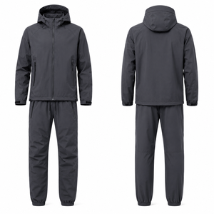 Custom Men's Waterproof Hooded <b>Rain</b> Suit Windproof Outdoor <b>Jacket</b> Pants Set Hiking Tracksuit OEM ODM Private Label - Product Image 1
