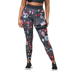 Sublimato Camo stampato allenamento donna Fitness abbigliamento sportivo collant a vita alta Leggings riflettenti donna con tasca