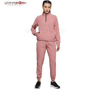 Two Piece Women Jogging Tracksuit With Elastic Waist Pants And Slim Fit <b>Jacket</b> Women Jogging Tracksuit For <b>Workout</b> - Product Image 1