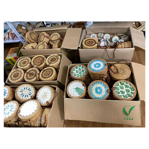 กระเป๋าสะพายหวายทำด้วยมือจากเวียดนามพร้อมโมเสคเปลือกหอยธรรมชาติสำหรับใส่กลางวันและสไตล์ไลฟ์สไตล์แนวชายฝั่ง - Product Image 6