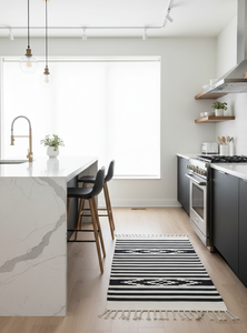 Cotton Handloom Cutshuttle <b>Runner</b> Woven Plush Floral Modern Machine <b>Washable</b> Reversible Home Camping Picnic Travel Decor - Product Image 2