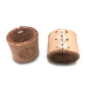 Wholesale Custom Debossed Logo PU Leather Scarf Ring