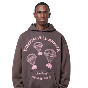 เสื้อฮู้ดแบบสวมหัวมีฮู้ดโอเวอร์ไซส์สำหรับผู้ชายเสื้อมีตัวอักษรแบบกำหนดเองตามต้องการ - Product Image 1