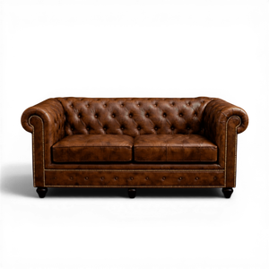 Sofá Chesterfield de Cuero Buffalo |   Asientos de Lujo Industriales para Hoteles |   Sillón Individual Comercial B2B con Marco de Madera y Tapizado a Mano Estilo Vintage - Product Image 4