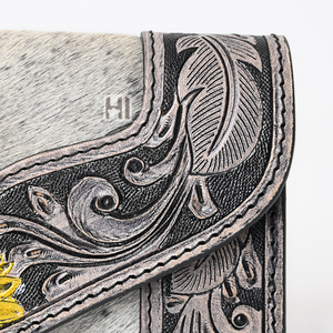 Cartera de Cuero Vacuno con Diseño Bohemio y Bloqueo RFID, Bolso de Mano para Mujer - Product Image 2