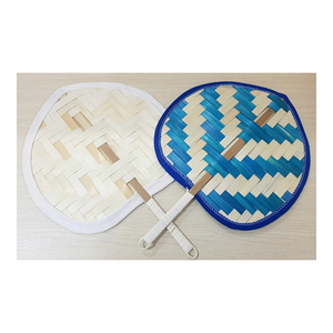 Éventail tissé fait à la main décor rotin éventails à main bambou raphia en forme de coeur de haute qualité à partir de 99GD - Product Image 3