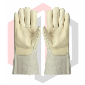 ถุงมือทำงานหนังวัวแท้เกรดพรีเมียม ป้องกันไฟฟ้าสถิต พร้อมปลอกแขนนิรภัย ระบายอากาศได้ดี ทนทานต่อการฉีกขาด ปราศจากซิลิโคน ปรับความยาวได้ - Product Image 2