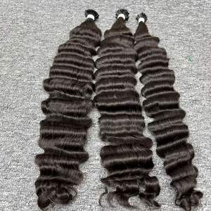 วิกผมคนผมหยิก2024 V เคล็ดลับผมจริงปลายแบนวิกผมลอนบริสุทธิ์ปิดลูกไม้แบบยังไม่ได้ผ่านกระบวนการผู้บริจาค - Product Image 5