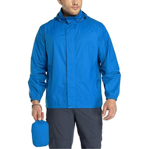 Veste de pluie Softshell pour homme avec capuche Vente en gros Usine directe Logo personnalisé Veste d'extérieur imperméable téléchargée par Dress Sports - Product Image 1