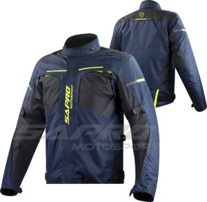 Veste longue de moto pour homme Sapro en Cordura 600D, imperméable, respirante et coupe-vent, style course, col montant, vente en gros - Product Image 1