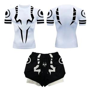 Short d'entraînement de gym slim personnalisé ensemble de chemises ensemble de shorts respirants décontracté de qualité supérieure pour hommes nouveaux ensembles de t-shirts en coton - Product Image 1