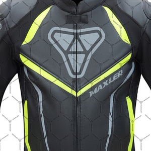 Chaqueta de cuero de motocicleta aprobada por CE para Hombre | Chaqueta de motorista duradera | Elegante chaqueta de cuero para montar - Product Image 3