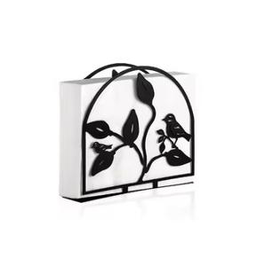 Porte-serviettes en métal de style vintage aspect suspendu galvanisé classique pour les cafés, les salles à manger et les cuisines domestiques - Product Image 3