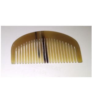 Peigne à cheveux en corne de buffle noir fait à la main, technique de polissage à grande poignée durable pour agate en corne naturelle, derniers peignes de style animal - Product Image 2