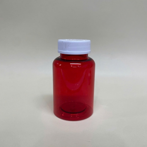 Vietnam Manufacture PET Plastique 120cc Médecine Capsule Bouteille 3% Col Court Rouge Foncé pour Clair 36mm 20g Forme Cylindrique pour - Product Image 3