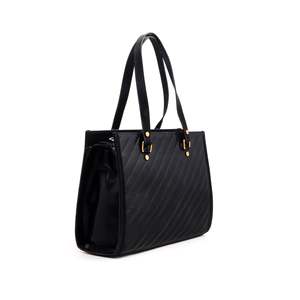 Bolso de hombro Formal negro Preppy P55280 Vintage Lady Fashion cuero genuino PU Cadena de diamantes a prueba de agua para uso en verano e invierno - Product Image 3