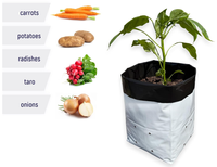 Sacs de culture robustes en LDPE noir et blanc, sacs de pépinière en gros pour arbres, plantes, semis, café et culture agricole