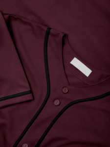 Jersey de béisbol para hombre de color sólido fabricado al por mayor, camiseta de equipo de béisbol impresa por sublimación para adultos, ropa de verano - Product Image 3