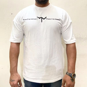 เสื้อยืดโอเวอร์ไซส์วัสดุผ้าฝ้ายดีไซน์ที่ดีที่สุดแห้งเร็วและระบายอากาศได้ดีแขนเสื้อพิมพ์โลโก้ได้ตามต้องการ - Product Image 1