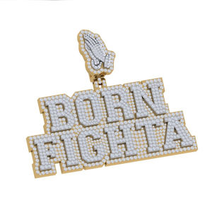 Pendentif et breloque en diamant de laboratoire de luxe 14K Gold E Color Round Brilliant Cut VVS2 Exquisite Premium Luxury Hip Hop Jewelry - Product Image 4