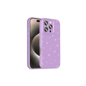 Funda de Silicona con Brillantina de Lujo para iPhone 16 Pro Max, Protectora de Cámara, Color Lila para Chicas, Compatible con Modelos 14 Plus y 13 Pro Max - Product Image 1