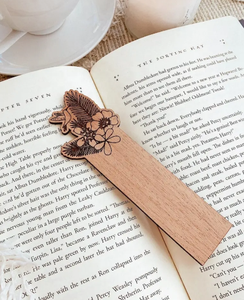 Marcapáginas ecológico hecho a mano-Diseño de flores tropicales en madera pulida, incluye embalaje de regalo VIET FARGIMEX - Product Image 6