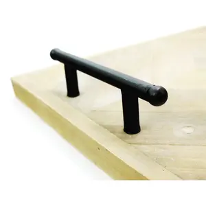 Plateau en métal haut de gamme pour la décoration de table d'hôtel, plateau de service en bois de luxe fait main, design zen tendance, multifonctionnel, Noël - Product Image 3