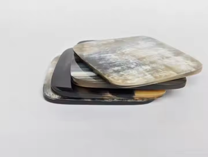 Sous-verres en pierre de buffle faits à la main Durable et élégant Thé Café Jus Vin Dessous de verre en corne faits à la main par l'artisanat croissant - Product Image 3