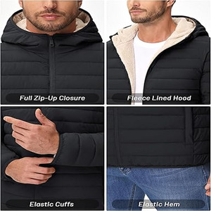 Veste d'hiver matelassée pour hommes avec motifs personnalisés Design à bulles décontracté avec décoration personnalisée Service OEM téléchargé par Dress Sports - Product Image 6