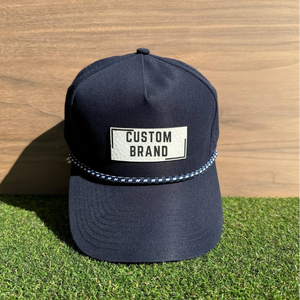 Chapeaux de baseball 5 panneaux avec logo personnalisé Tissu en coton Maille en polyester Trous découpés au laser Casquette de sport imperméable à séchage rapide Corde à bord incurvé - Product Image 2