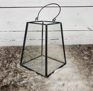 Lanterne en verre suspendue carrée moderne artisanale pour la décoration de la maison et de Noël, écologique, utilisation pour les activités religieuses - Product Image 1