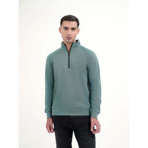 Sweat-shirt décontracté à col montant avec logo personnalisé CALGARY, en molleton français uni délavé à l'acide, coupe oversize, taille XXS, poids 500 g/m² - Product Image 2