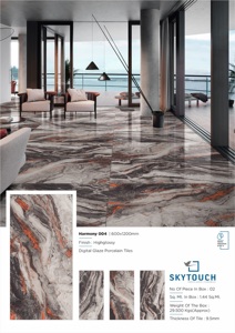 Azulejos de Porcelana de Lujo de Alto Brillo, Efecto Mármol Verde Claro, Rojo y Dorado, Acabado Mate, Precio Competitivo, Imitación Madera - Product Image 6