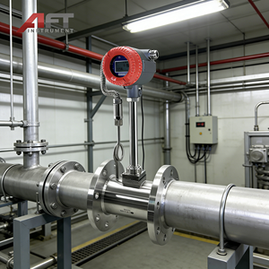 低電力パルスデジタル小流量蒸気ガス測定OEM渦流量計220V食品加工業界向け - Product Image 1