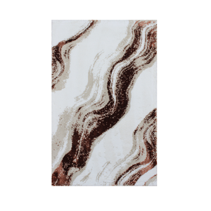 Emilya Ecru 60*100cm Recycled Cotton Yarn Dyed Jacquard Abstract Pattern Bath Rug & <b>Mat</b> Modern Custom Production Made In Turke - Product Image 2