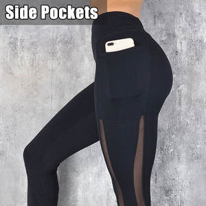 OEM Customized <b>High</b> Quality Women's Yoga Pants <b>High</b> <b>Waist</b> Elastic <b>Waist</b> <b>Tummy</b> <b>Control</b> Non-See-Through Breathable Quick Dry - Product Image 3
