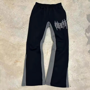 Chándal con apliques bordados desgastados para hombre, conjunto de Sudadera con capucha y pantalón, chándal para correr, conjuntos de chándal de alta calidad - Product Image 4