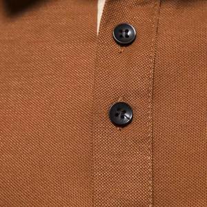 Venta al por mayor de polos de algodón 100% personalizados para hombre Unisex 4XL de talla grande 190g tela de lona de Color sólido diseño Unisex - Product Image 5