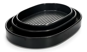 Assiettes de service rectangulaires modernes en mélamine noire pour restaurant, lavables, pour desserts et sushis, personnalisables - Product Image 5