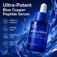 Sérum à haute concentration de peptides de cuivre GHK-Cu, acide hyaluronique, anti-âge, raffermissant, hydratant, léger, à absorption rapide, pour le visage