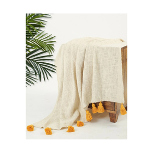 Brown Trendy Premium Fleece Printed Jacquard Ribbed 60x80in Plush Feel Waterproof Fairtrade India Winter Ready <b>Couch</b> <b>Throw</b> - Product Image 6