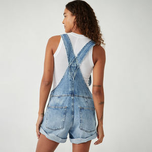 Modern Cotton Denim Overall <b>for</b> <b>Women</b> Baggy Sleeveless Loose Fit Overalls Elegant Y2K Streetwear with Pockets Sexy Casual Style - Product Image 2